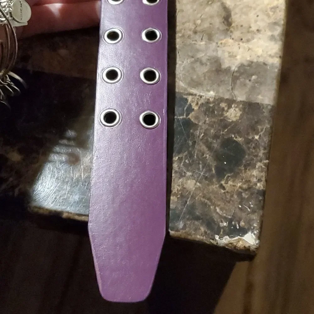 1.5 inch wide purple riveted belt